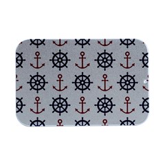 Nautical-seamless-pattern Open Lid Metal Box (silver)   by Simbadda