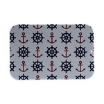 Nautical-seamless-pattern Open Lid Metal Box (Silver)   Front