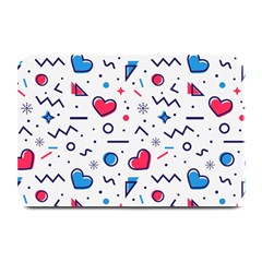 Hearts-seamless-pattern-memphis-style Plate Mats by Simbadda