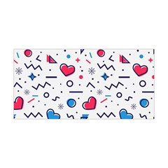 Hearts-seamless-pattern-memphis-style Yoga Headband by Simbadda