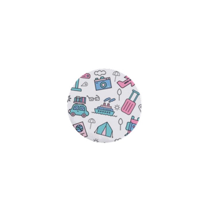 Transportation Seamless Pattern 1  Mini Buttons