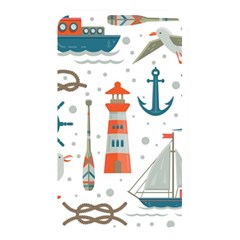 Nautical-elements-pattern-background Memory Card Reader (rectangular) by Simbadda