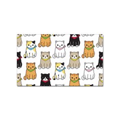 Cat-kitten-seamless-pattern Sticker (rectangular) by Simbadda