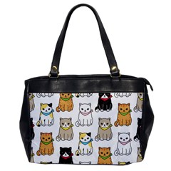 Cat-kitten-seamless-pattern Oversize Office Handbag by Simbadda