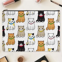 Cat-kitten-seamless-pattern Cosmetic Bag (xxxl) by Simbadda