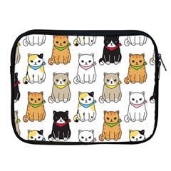 Cat-kitten-seamless-pattern Apple Ipad 2/3/4 Zipper Cases by Simbadda