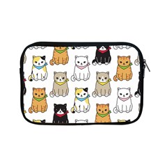 Cat-kitten-seamless-pattern Apple Ipad Mini Zipper Cases by Simbadda