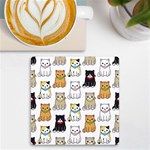 Cat-kitten-seamless-pattern UV Print Square Tile Coaster  Front