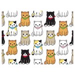 Cat-kitten-seamless-pattern Premium Plush Fleece Blanket (Extra Small) 40 x30  Blanket Front