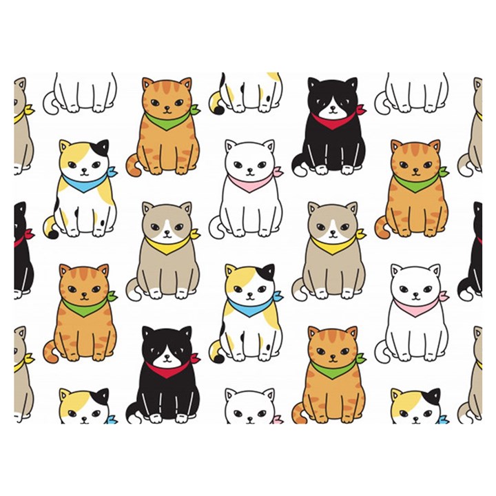 Cat-kitten-seamless-pattern Premium Plush Fleece Blanket (Extra Small)