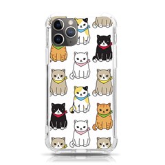 Cat-kitten-seamless-pattern Iphone 11 Pro 5 8 Inch Tpu Uv Print Case by Simbadda