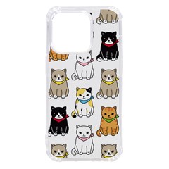 Cat-kitten-seamless-pattern Iphone 14 Pro Tpu Uv Print Case