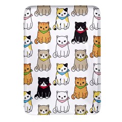 Cat-kitten-seamless-pattern Rectangular Glass Fridge Magnet (4 Pack)