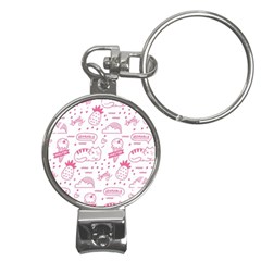 Cute-girly-seamless-pattern Nail Clippers Key Chain by Simbadda