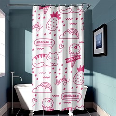 Cute-girly-seamless-pattern Shower Curtain 36  X 72  (stall)  by Simbadda