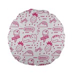 Cute-girly-seamless-pattern Standard 15  Premium Flano Round Cushions Back