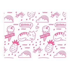 Cute-girly-seamless-pattern Two Sides Premium Plush Fleece Blanket (mini) by Simbadda