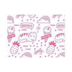 Cute-girly-seamless-pattern Premium Plush Fleece Blanket (mini) by Simbadda