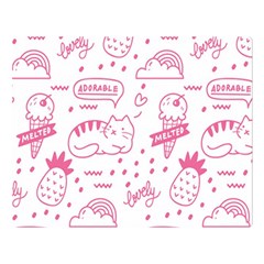 Cute-girly-seamless-pattern Premium Plush Fleece Blanket (large) by Simbadda