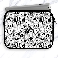 Seamless-pattern-with-black-white-doodle-dogs Apple Ipad 2/3/4 Zipper Cases by Simbadda