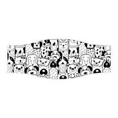 Seamless-pattern-with-black-white-doodle-dogs Stretchable Headband by Simbadda