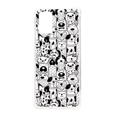 Seamless-pattern-with-black-white-doodle-dogs Samsung Galaxy S20plus 6 7 Inch Tpu Uv Case by Simbadda