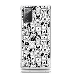 Seamless-pattern-with-black-white-doodle-dogs Samsung Galaxy Note 20 Tpu Uv Case by Simbadda