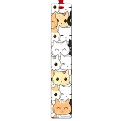 Cute-cat-kitten-cartoon-doodle-seamless-pattern Large Book Marks by Simbadda