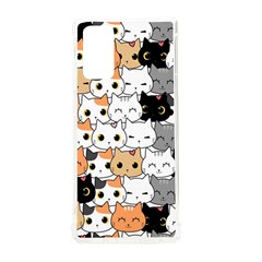 Cute-cat-kitten-cartoon-doodle-seamless-pattern Samsung Galaxy Note 20 Tpu Uv Case by Simbadda