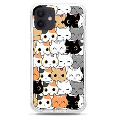 Cute-cat-kitten-cartoon-doodle-seamless-pattern Iphone 12 Mini Tpu Uv Print Case	 by Simbadda