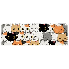 Cute-cat-kitten-cartoon-doodle-seamless-pattern Banner And Sign 12  X 4  by Simbadda