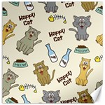 Happy-cats-pattern-background Canvas 20  x 20  19 x19.27  Canvas - 1