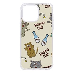 Happy-cats-pattern-background Iphone 14 Pro Max Tpu Uv Print Case by Simbadda