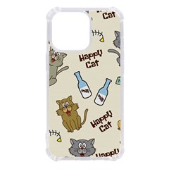 Happy-cats-pattern-background Iphone 13 Pro Tpu Uv Print Case by Simbadda