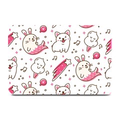 Cute-animals-seamless-pattern-kawaii-doodle-style Plate Mats by Simbadda