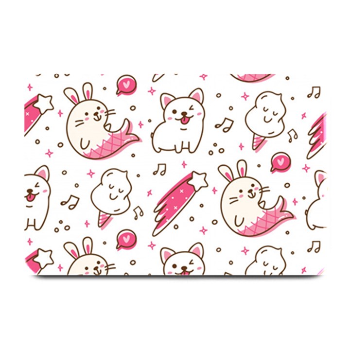 Cute-animals-seamless-pattern-kawaii-doodle-style Plate Mats