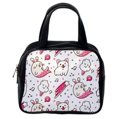 Cute-animals-seamless-pattern-kawaii-doodle-style Classic Handbag (one Side) by Simbadda