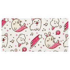 Cute-animals-seamless-pattern-kawaii-doodle-style Banner And Sign 8  X 4  by Simbadda