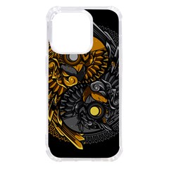 Yin-yang-owl-doodle-ornament-illustration Iphone 14 Pro Tpu Uv Print Case by Simbadda