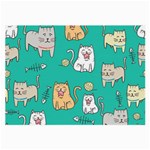 Seamless-pattern-cute-cat-cartoon-with-hand-drawn-style Large Glasses Cloth Front