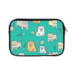 Seamless-pattern-cute-cat-cartoon-with-hand-drawn-style Apple iPad Mini Zipper Cases Front