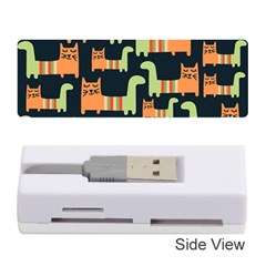 Seamless-pattern-with-cats Memory Card Reader (stick) by Simbadda