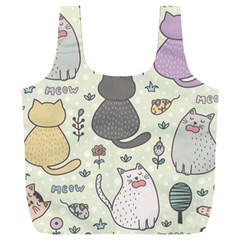 Funny Cartoon Cat Seamless Pattern Full Print Recycle Bag (xxl) by Simbadda