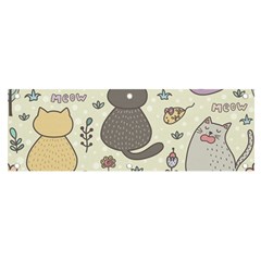 Funny Cartoon Cat Seamless Pattern Banner And Sign 6  X 2  by Simbadda