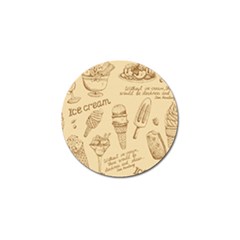 Ice-cream-vintage-pattern Golf Ball Marker by Simbadda