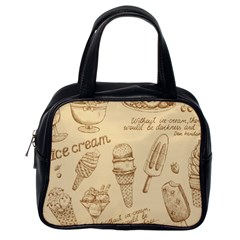 Ice-cream-vintage-pattern Classic Handbag (one Side) by Simbadda