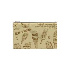 Ice-cream-vintage-pattern Cosmetic Bag (small) by Simbadda