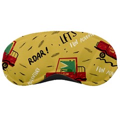 Childish-seamless-pattern-with-dino-driver Sleep Mask by Simbadda