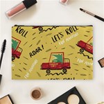 Childish-seamless-pattern-with-dino-driver Cosmetic Bag (Large) Front