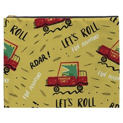 Childish-seamless-pattern-with-dino-driver Cosmetic Bag (xxxl) by Simbadda